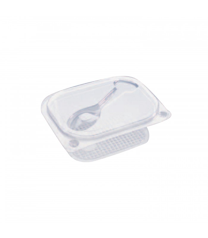 Boîte transparente avec espace pour spork 135x105mm H50mm 520ml - 500Pcs