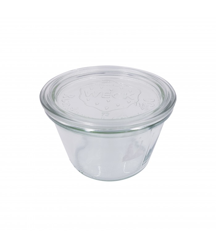 Bocal Bokocook en verre Weck avec couvercle en verre  H74mm 370ml - 6Pcs