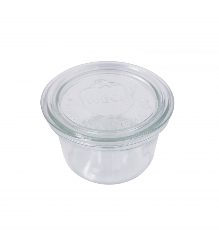 Bocal Bokocook en verre Weck avec couvercle en verre  H60mm 200ml - 12Pcs