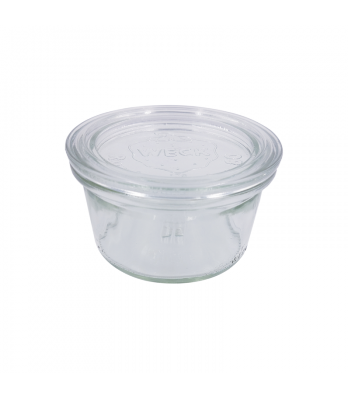 Bocal Bokocook en verre Weck avec couvercle en verre  H50mm 165ml - 12Pcs
