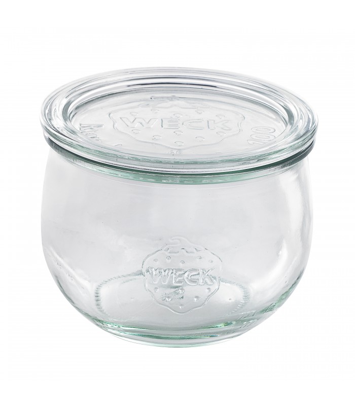 Bocal Bokocook en verre Weck avec couvercle en verre  H85mm 480ml - 6Pcs