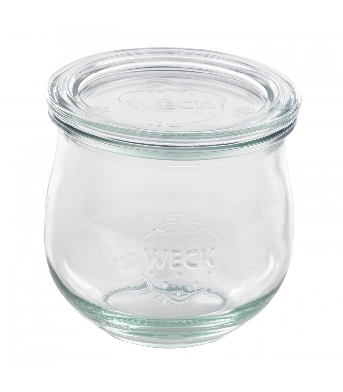 Bocal Bokocook en verre Weck avec couvercle en verre  H86mm 330ml - 6Pcs
