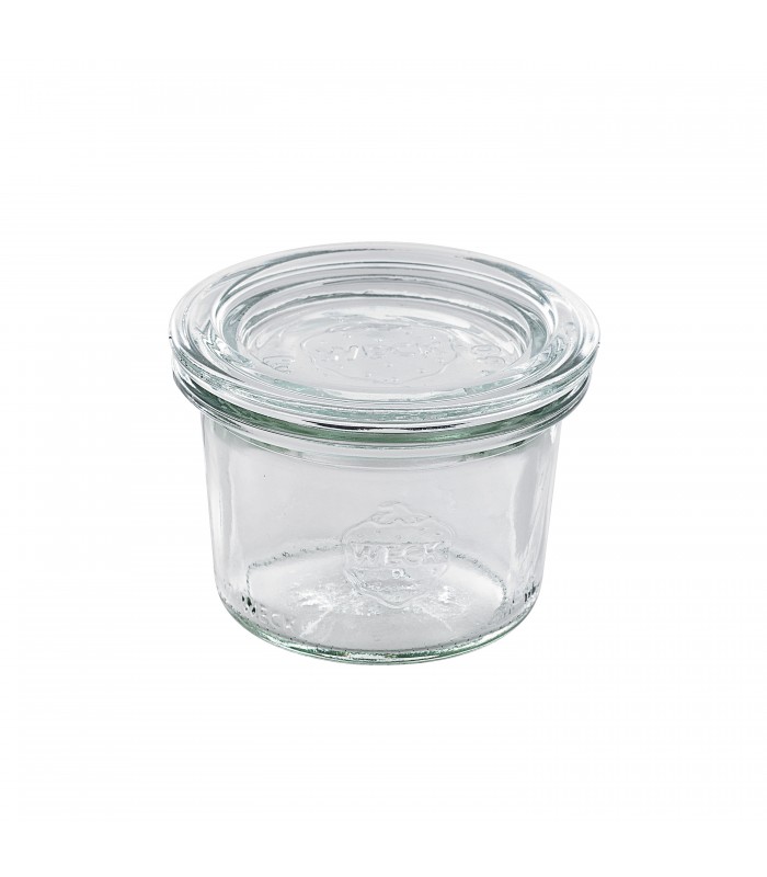 Bocal Bokocook en verre Weck avec couvercle en verre  H60mm 80ml - 12Pcs