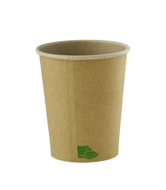 Gobelet Zen en carton kraft brun  H78mm 180ml - 1000Pcs