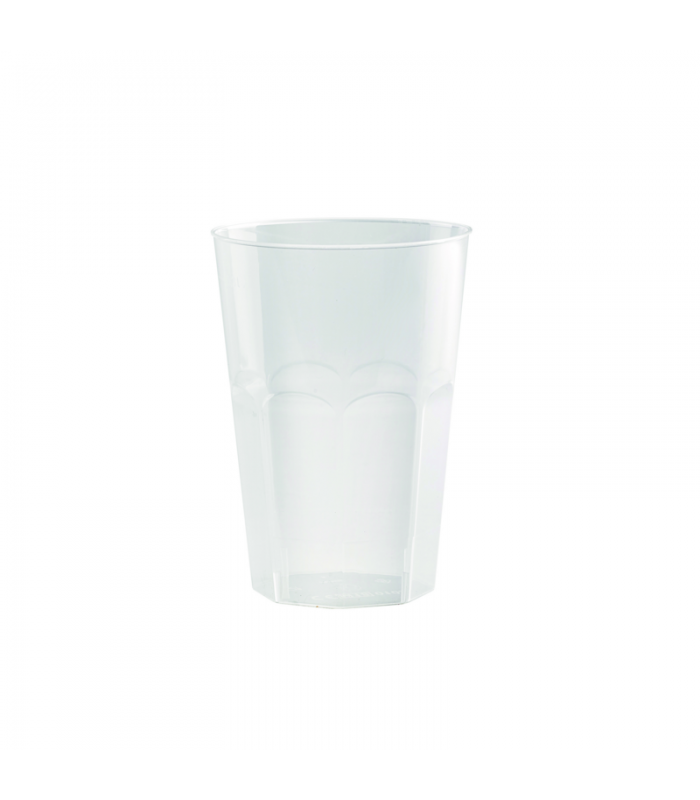 Gobelet à facettes plastique PP réutilisable "Optimal"   H108mm 340ml - 450Pcs