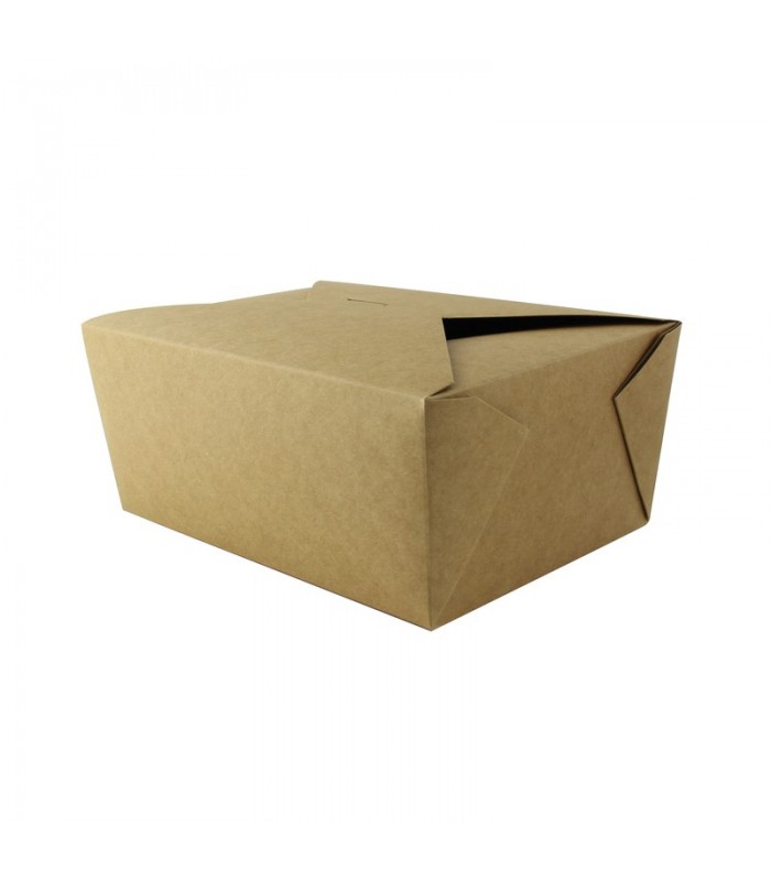 Boîte repas carton kraft laminé 225x166mm H92mm 3000ml - 160Pcs