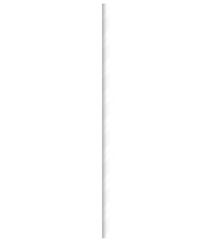 Paille à cocktail en papier blanc  H145mm - 3000Pcs