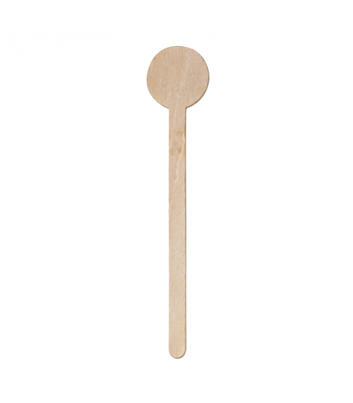 Spatule à café en bois à embout rond  H180mm - 5000Pcs