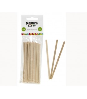 Spatule à café bois à bouts arrondis 5x1mm H110mm - 1200Pcs