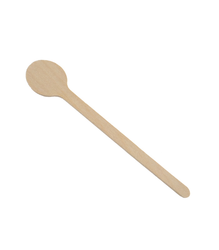 Spatule à café en bois à embout rond  H101mm - 5000Pcs