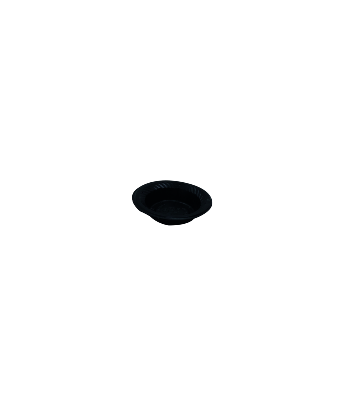 Petite assiette plastique PS ronde noire   H15mm 12ml - 3000Pcs