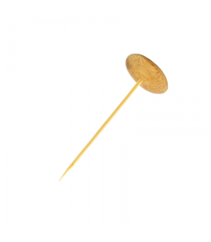 Pique bambou Thani avec une extrémité assiette suspendue  H93mm - 144Pcs
