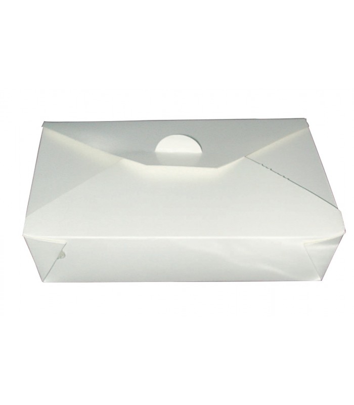 Boite repas carton blanc  217x160mm H50mm 1450ml - 200Pcs