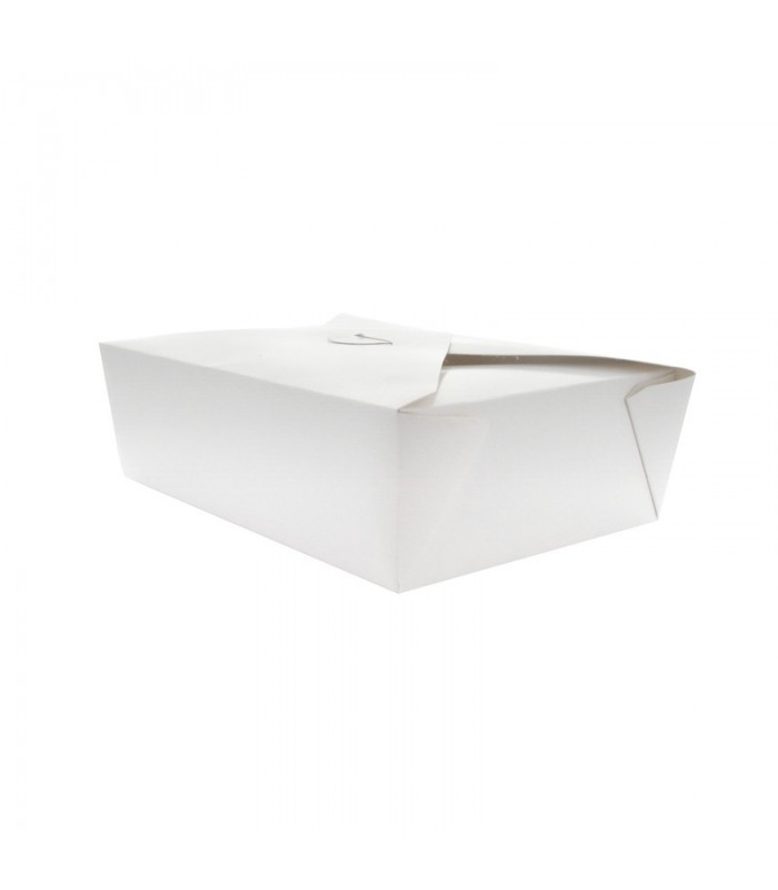 Boite repas carton blanc  217x160mm H67mm 2000ml - 200Pcs