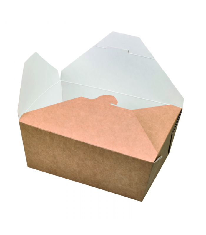 Boite repas carton kraft   215x160mm H90mm 2 700ml - 160Pcs