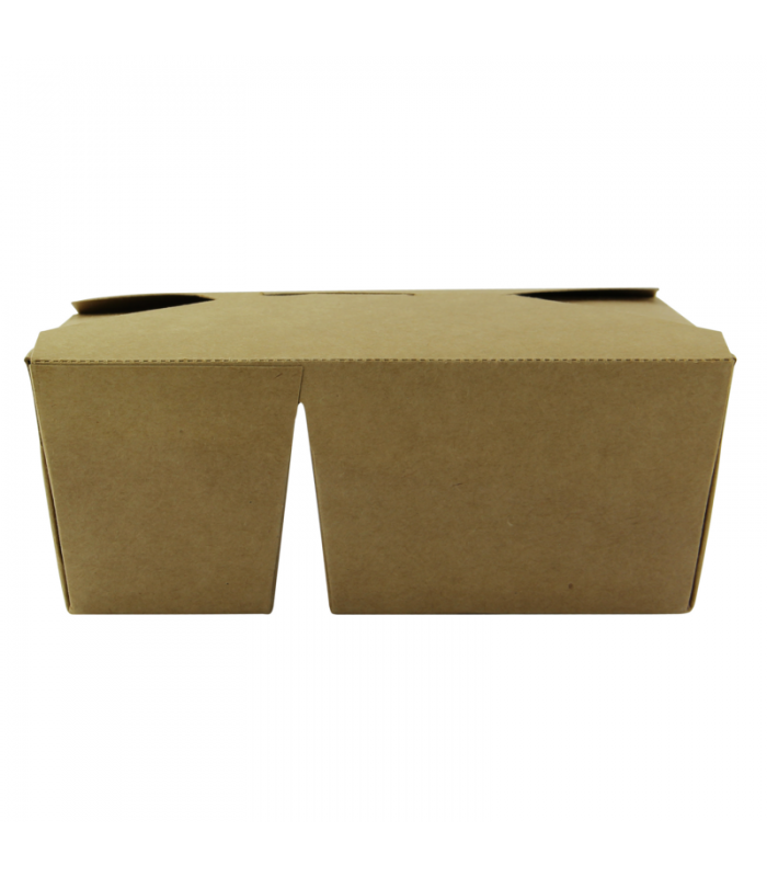 Boite repas carton kraft 2 compartiments  168x135mm H65mm 1 040ml - 200Pcs