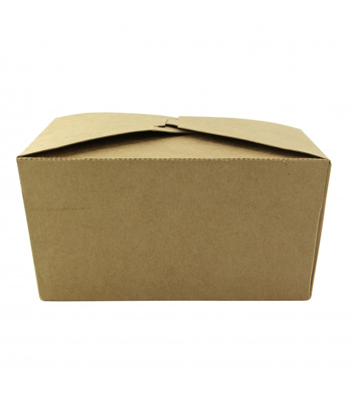 Boite repas carton kraft 2 compartiments  214x160mm H47mm 1 090ml - 200Pcs