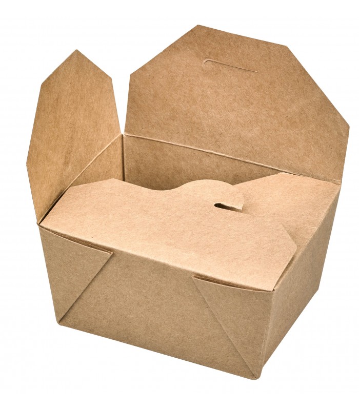 Boite repas carton kraft laminé PE  130x105mm H65mm 700ml - 300Pcs
