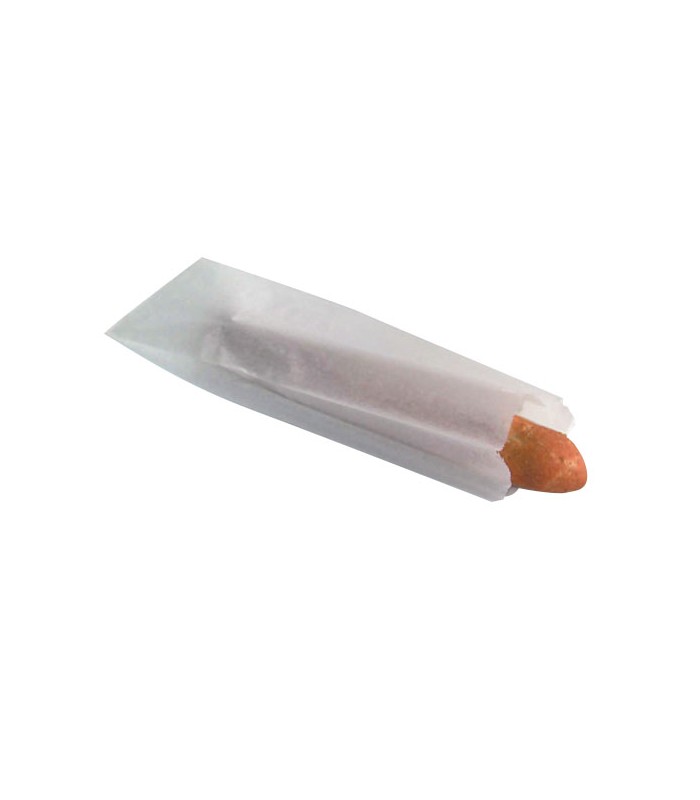 Sac sandwich papier blanc  100x40mm H340mm - 1000Pcs