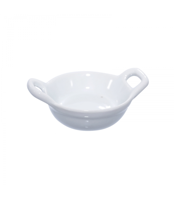 Mini plat en porcelaine blanc  85x60mm H30mm - 24Pcs