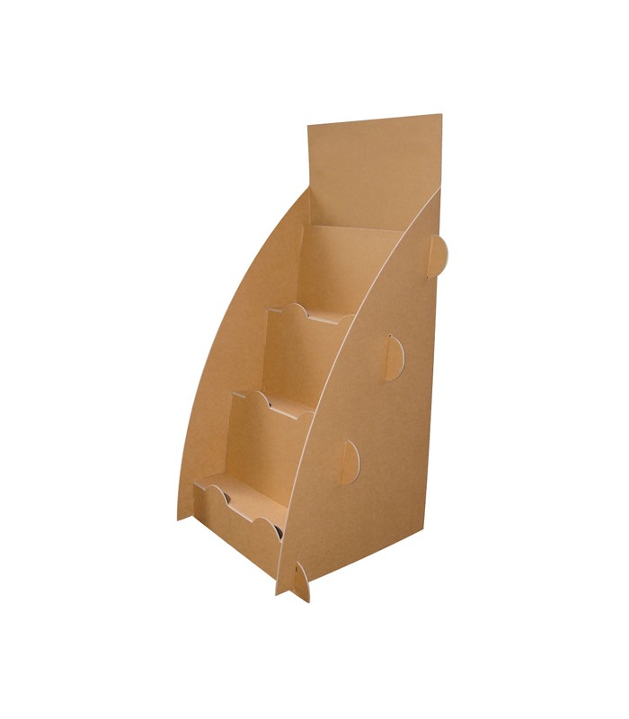 Présentoir carton 4 étagères semi-automatique livré à plat 40x156cm - 1Pcs