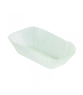 Caissette papier de cuisson ovale blanche ingraissable  235x235mm H50mm - 100Pcs