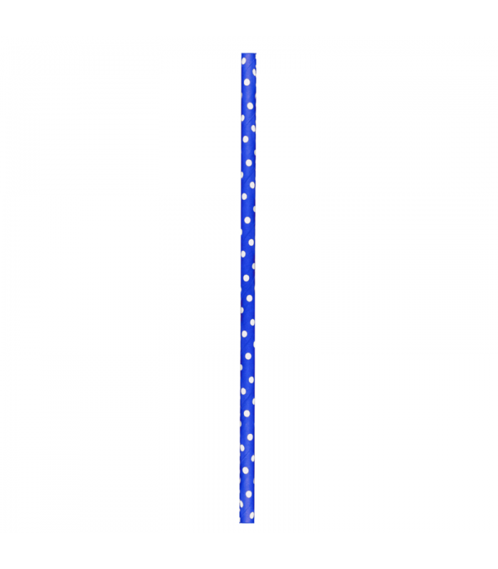 Chalumeau papier à pois bleu   H197mm - 3000Pcs