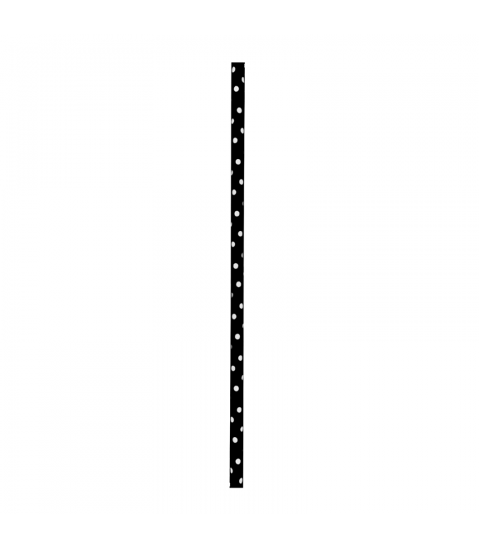 Chalumeau papier à pois noir   H197mm - 3000Pcs
