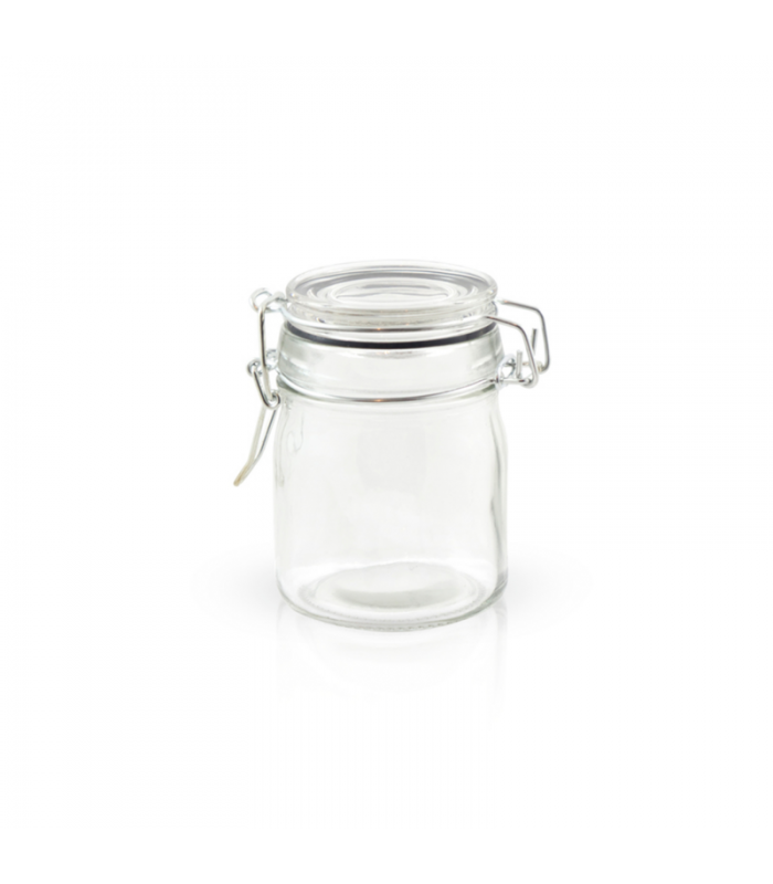 Mini bocal en verre avec joint silicone noir   H92mm 150ml - 24Pcs