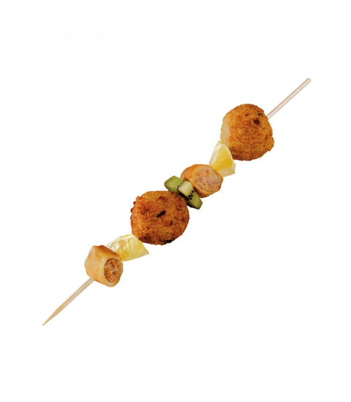 Brochette bois ronde   H250mm - 1000Pcs