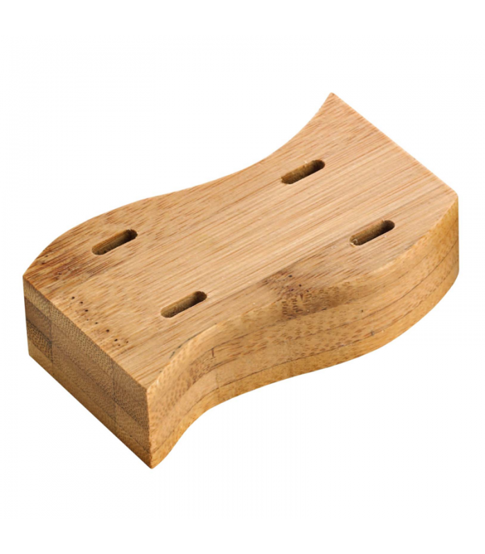 Mini support en bambou forme vague pour 4 piques 80x40mm H20mm - 10Pcs