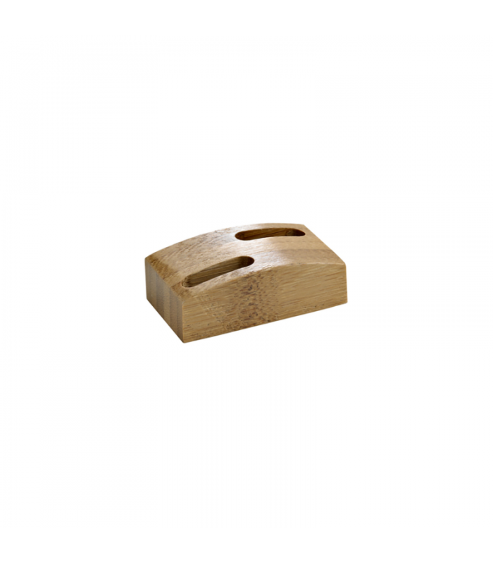 Mini socle bambou pour 2 pics "Shani"  60x35mm H20mm - 10Pcs