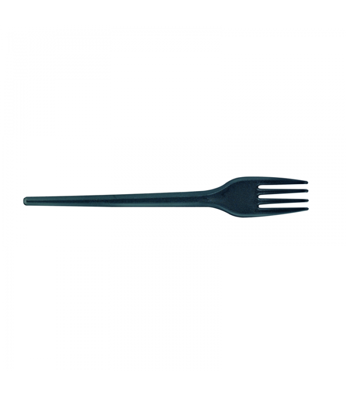 Fourchette plastique PS noire ?Lux?  180 - 1000Pcs