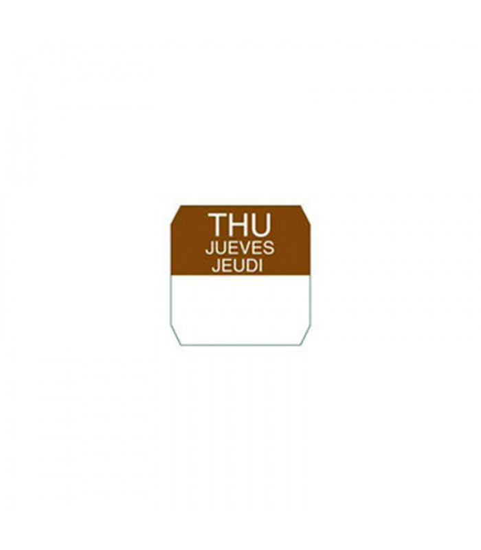 Rouleau étiquette soluble marron jeudi  25x25mm - 1000Pcs