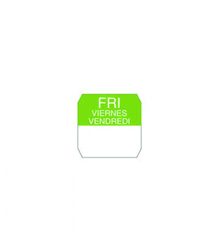 Rouleau étiquette verte vendredi  25x25mm - 1000Pcs
