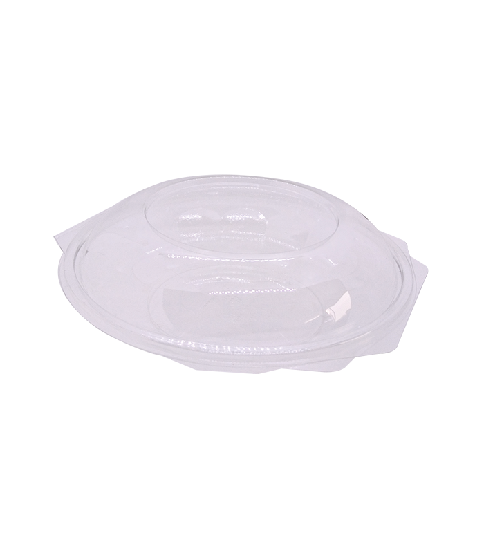Saladier PET rond avec couvercle charnière   H30mm 500ml - 240Pcs