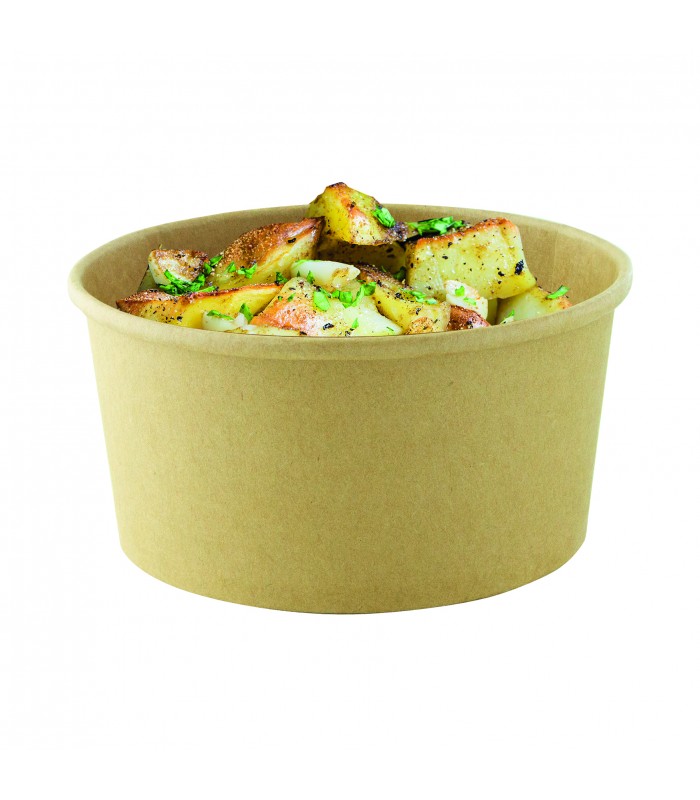 Saladier rond Buckaty en carton kraft brun  H60mm 750ml - 360Pcs