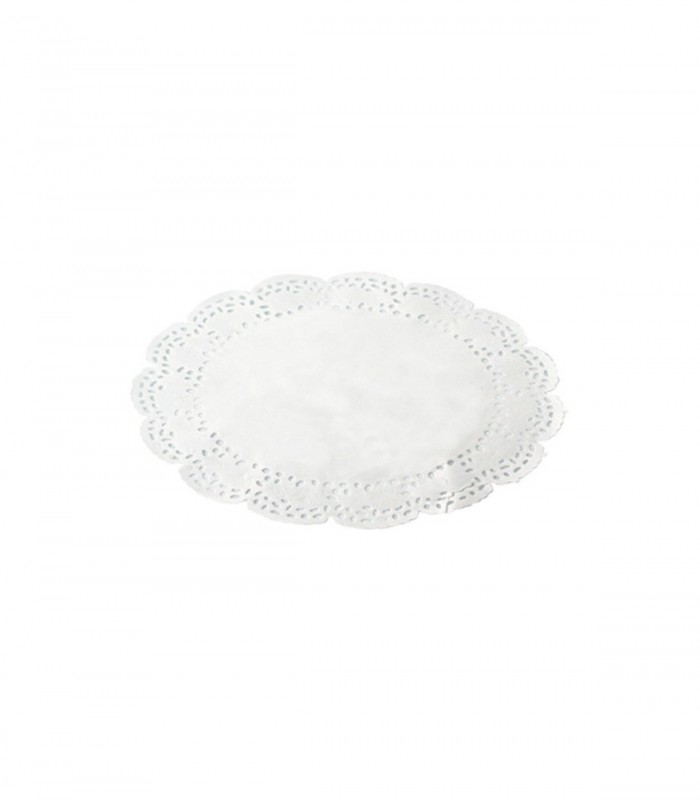Dentelle en papier blanc de forme ovale, avec au bord un décor ajouré - 250Pcs