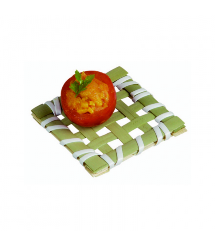 Carré bambou tressé "Ise" 50x50mm - 200Pcs