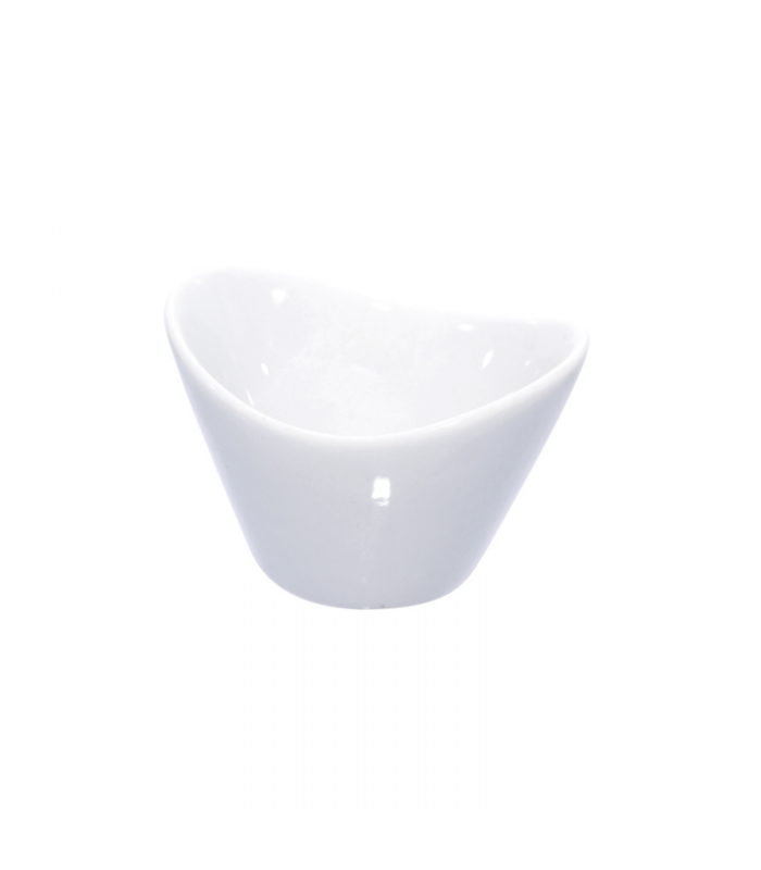 Mini pot en porcelaine blanc  66x54mm H45mm - 24Pcs