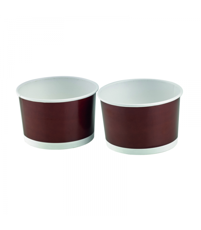 Pot "Deli" rond en carton marron foncé   H69mm 450ml - 1000Pcs