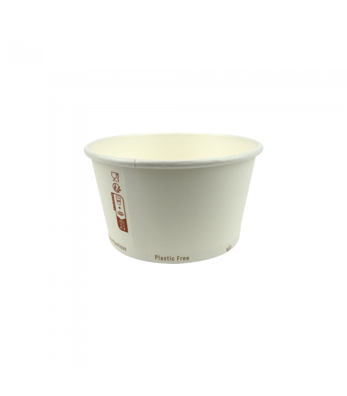 Pot à soupe carton blanc  H64mm 350ml - 500Pcs