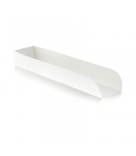 Support hot-dog en carton blanc  250x55mm H35mm - 1000Pcs