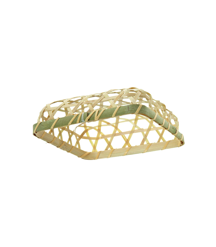 Socle bambou tressé pour cônes 130x130mm H30mm -20Pcs