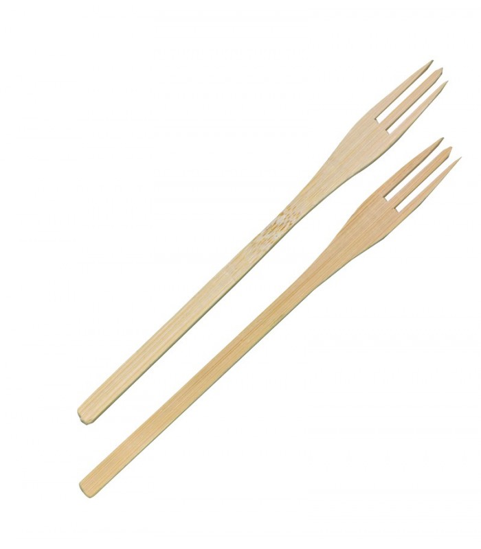 Fourchette bambou "Trident"  H140mm -100Pcs