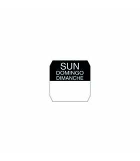 Rouleau étiquette noir dimanche 25x25mm -1000Pcs