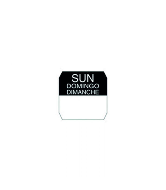 Rouleau étiquette noir dimanche 25x25mm -1000Pcs