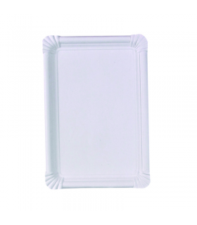 Assiette rectangulaire en carton blanc 260x180mm -250Pcs