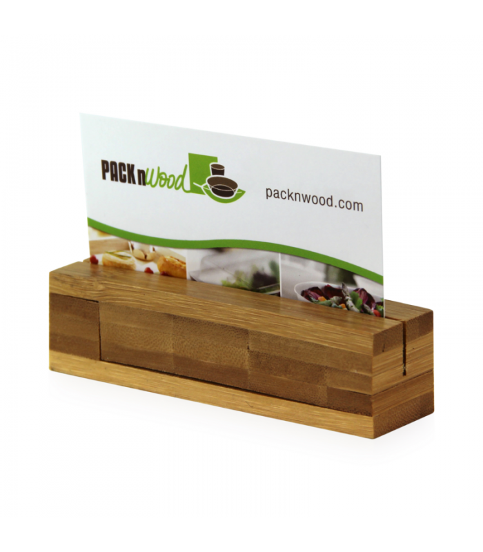 Porte menu en bambou  100x25mm H25mm -10Pcs
