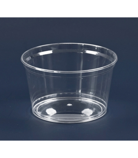 Pot à sauce rond en plastique PS cristal  H61mm 350ml -100Pcs